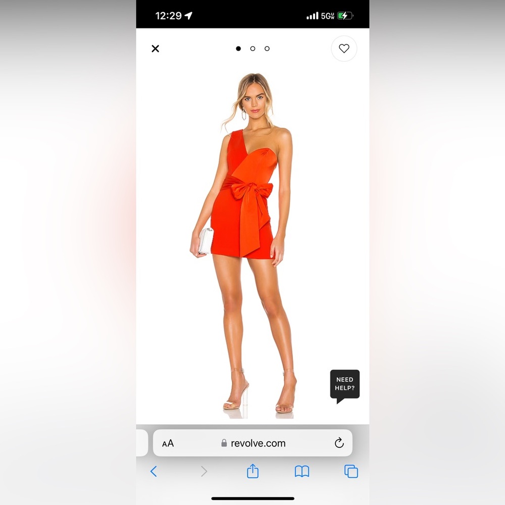 NBD Jasper Mini Dress in Red Orange